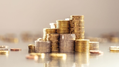 Stack of gold coins
